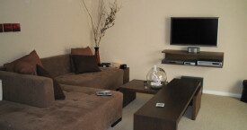 coffee tables and audio wall unit